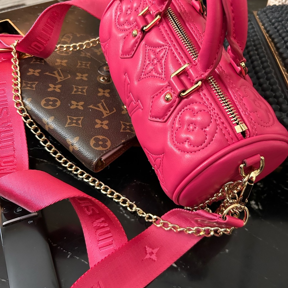 Louis Vuitton Fuchsia Quilted Mini Bag